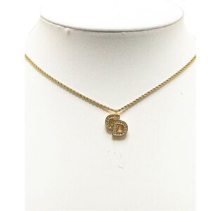 Christian Dior gold logo chain necklace. Excellent condition